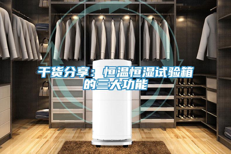 幹貨分享：恒溫恒濕試驗箱的三大功能
