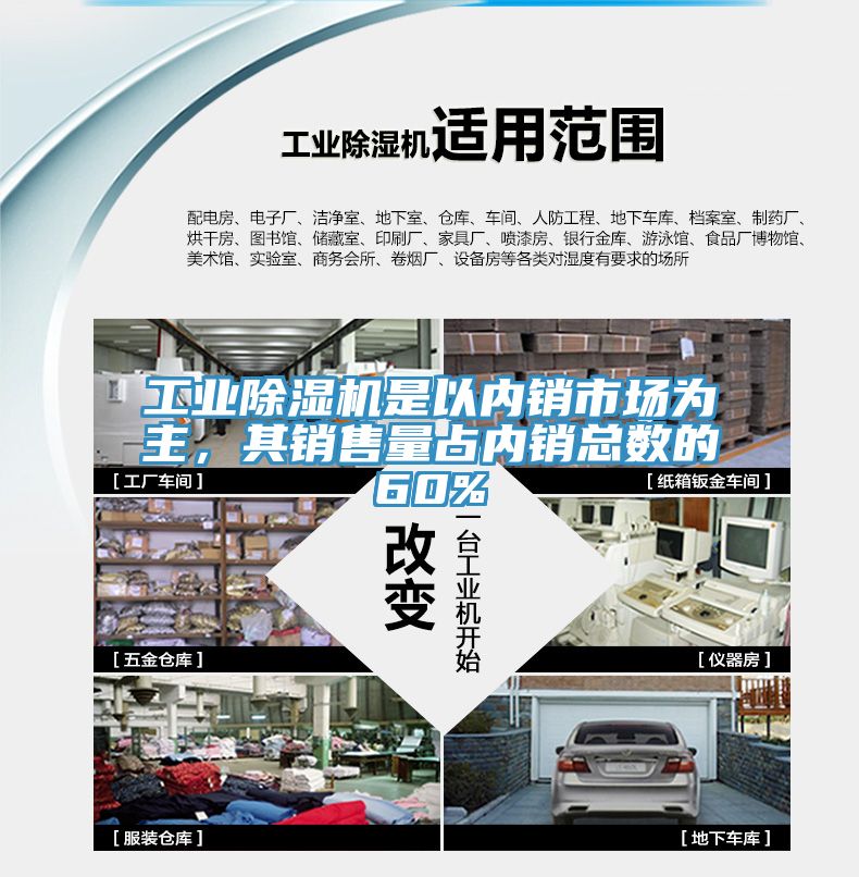 工業榴莲视频官网APP是以內銷市場為主，其銷售量占內銷總數的60%