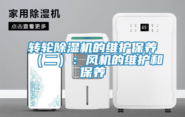 轉輪榴莲视频官网APP的維護保養（二）：風機的維護和保養